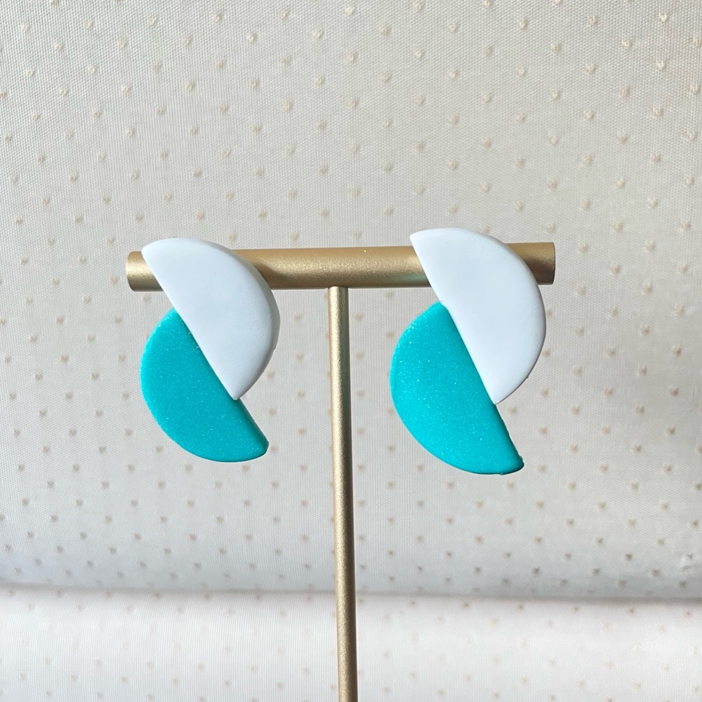 Geometric 80s polymer clay studs